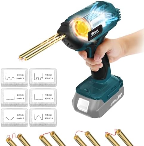 Ecarke Kit De Soudage Plastique Sans Fil Makita 18V 120W - Réparation Pare-Chocs Voiture + 400 Clous De Soudure 4 Types