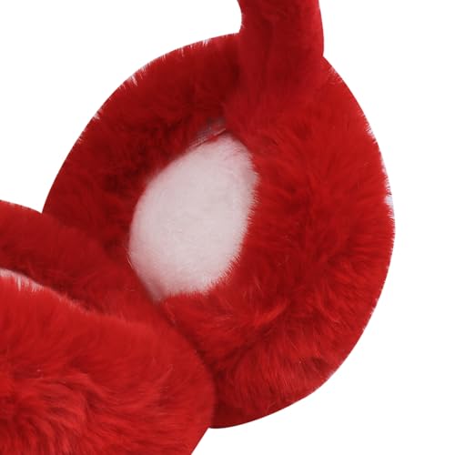 Kids Winter Earmuffs Plush Faux Fur Cute Reindeer Antlers Ear Warmer Christmas Earflap for Women Girls3