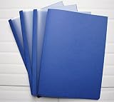 Lot de 50 chemises à reliure thermique en cuir bleu satiné VPE = 10 mm = 76 à 95 feuilles