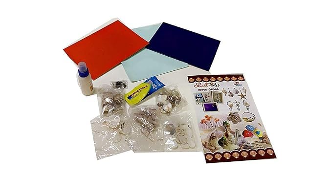Pampam Shell Art Game for Kids, DIY Activity Craft Kit for Drawing, Painting, Colouring 2