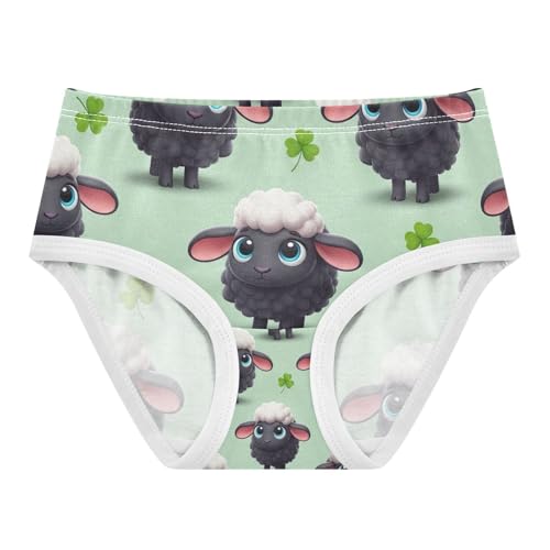 Cute Cartoon Black Sheep Blue Eyes Toddler Underwear, Panties for Girls, 2T–8 Years