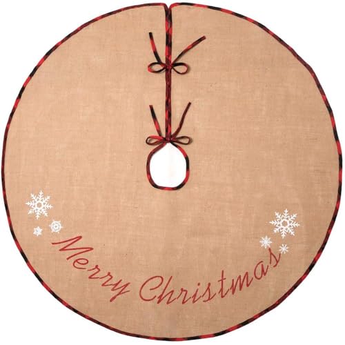 N&T NIETING Falda de Árbol de Navidad, 75 cm de Arpillera, Manta para Decoración