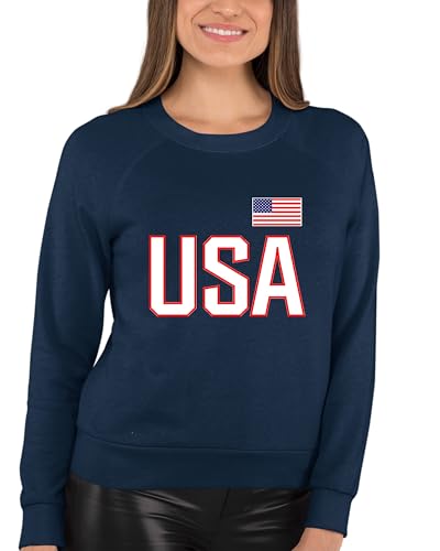 Go All Out X-Large Navy Blue Mens Usa National Pride Sweatshirt Crewneck thumb #3