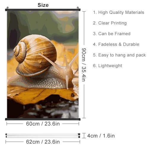 Impression sur toile escargot de qualité supérieure pour décoration murale - 2