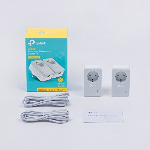 TL-PA4010P KIT AV600 Nano Powerline con Shuko Presa Passante, 1 Porta Ethernet, Plug e Play, Kit con 2 Adattatori, 600 Mbps, Fino a 300 metri di copertura - Powerline - Immagine 3