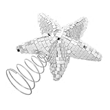 Éclat réfléchissant : la surface miroir de l'étoile reflète la lumière, créant un effet éblouissant qui met en valeur la beauté de votre sapin. boule disco décorative pour noël