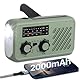 Kleines tragbares Radio, FM/AM-Radio, Notfallradio mit wiederaufladbarem Solar-Akku und Kurbel Dynamo mit LED-Taschenlampe, externer Akku 2000 mAh, SOS-Alarm, USB, für Camping im Freien (grün)