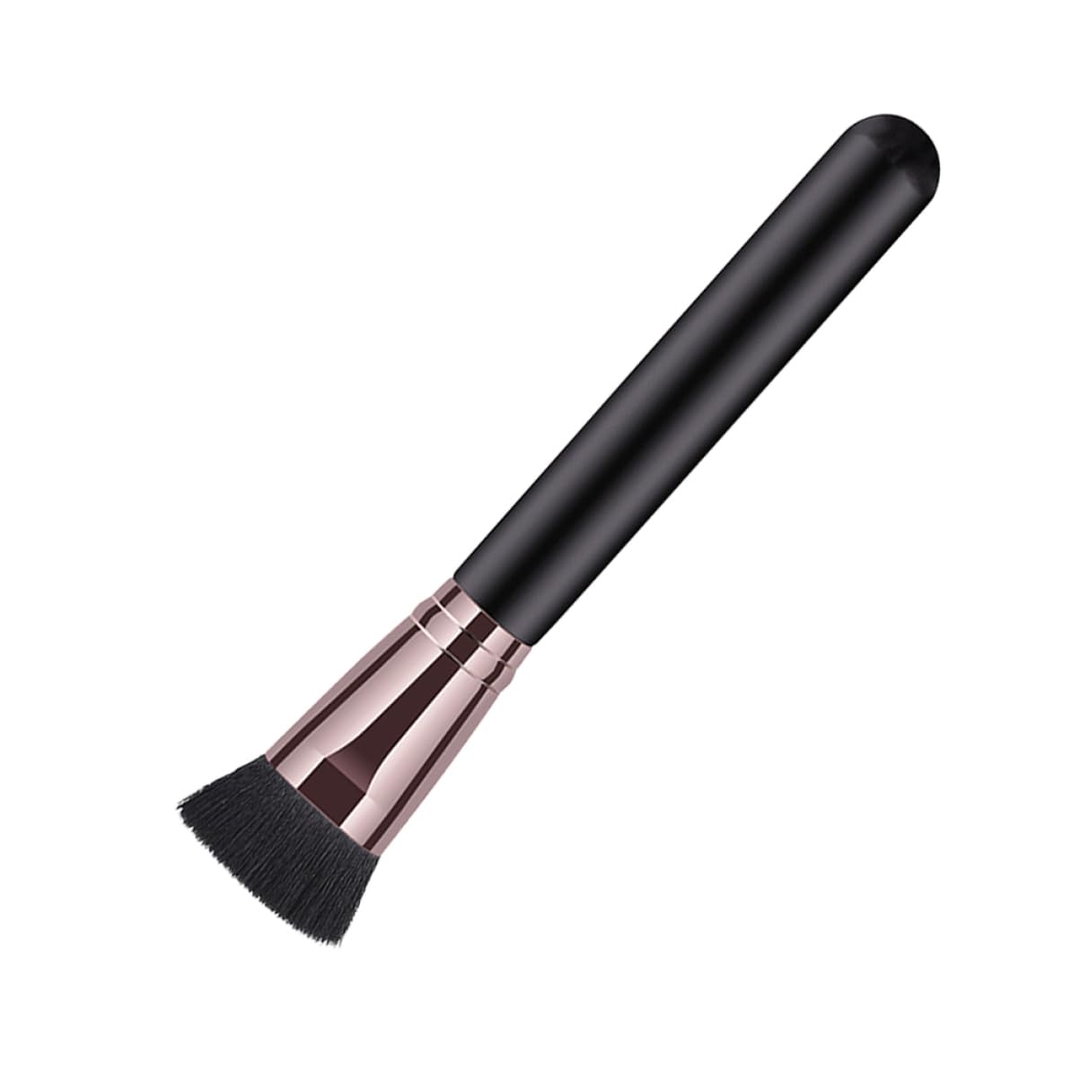 Ipetboom Elegant Makeup Foundation Brush Set Synthetic Bristles Flat Brush for Cosmetics Black Handle for Daily Professional Use
