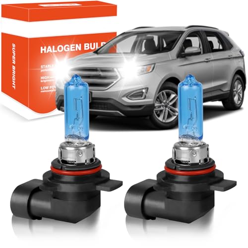 OQSNCV Fit for Ford Edge (2011 2012 2013 2014) Halogen Headlight Bulbs 9012 High/Low Beam Light Headlamp Replacement Bulbs Kit 4200K Pack of 2
