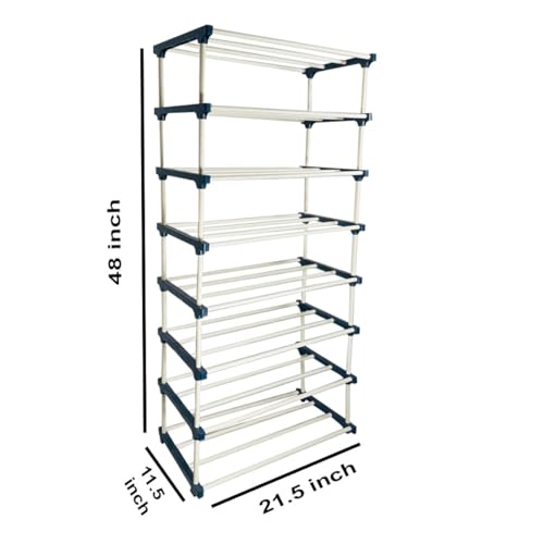 DEMARK 8 Layer Children Book Rack for Home Library, Metal Bookshelf, Stand for Study Room (8 Layer)