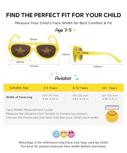 Image of SMILEYWORLD Teen Kids Sunglasses UV400 Protection Teenager Sunglasses, Fashion Shades for Boys Girls Age 12