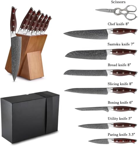 Set de Cuchillos Cocina 9 Piezas Acero Inox miniatura 2