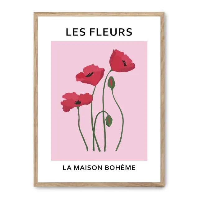 Cuadro les fleurs iv Tableau végétal pour salon moderne