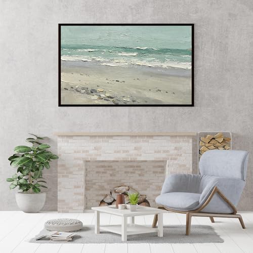 Peintures à l'huile de vagues 100% peintes à la main, œuvre d'art texturée