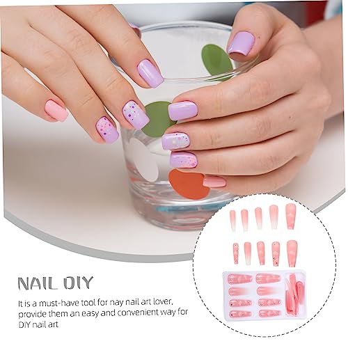 Beaupretty 24Pcs Peça Em Forma De Adesivo De Enfeites De Unhas Unhas Postiças Materiais De Arte De U