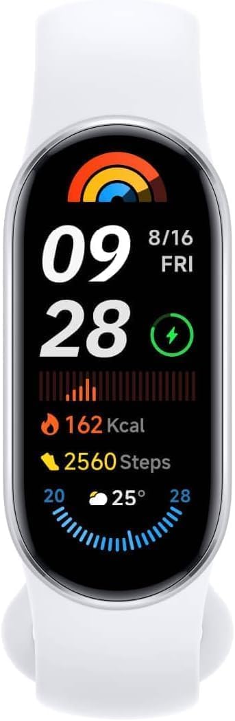 Xiaomi Smart Band 9 - Pulsera de Actividad, Autonomía de hasta 21 días, Pantalla AMOLED con tasa de refresco de 60 Hz, Sensor de Frecuencia Cardíaca, Plata