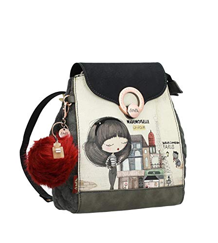 Anekke Original mochila estampada en tono gris