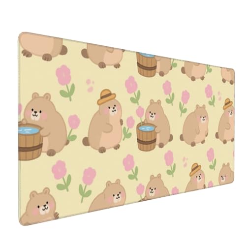 Tapis de souris de jeu Capybara mignon, le cadeau de bureau original unique