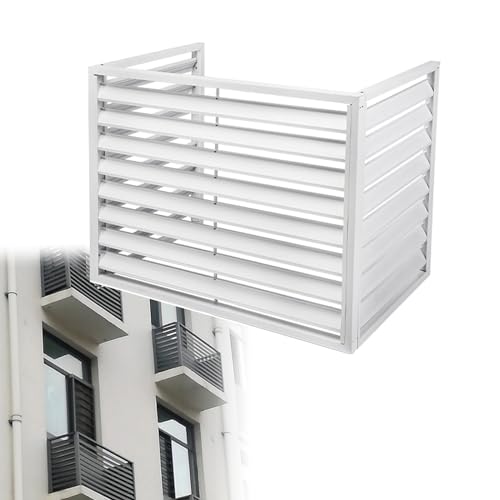 Cubiertas de aire acondicionado de metal para exteriores para aire acondicionado montado en la pared, resistente a la intemperie, jaula de bomba de calor para sistema HVAC, protege tu condensador de