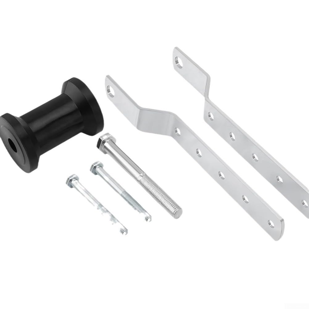 Rouleau de quille de 12,7 cm pour remorque de bateau, roue en caoutchouc compatible avec languette de 7,6 cm de large, support en acier réglable pour un chargement et un déchargement efficaces