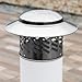 304 Stainless Steel Chimney Cap for Roof Pipe, Wall Fresh Air Outlet & Flue Exhaust Hood – Umbrella Shape Rain, Snow, Debris and Animal Protection –(200mm（8inch）)