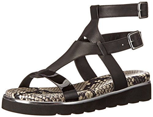 Donald J Pliner Women's Lido Gladiator Sandal, Black Patent, 7.5 M US
