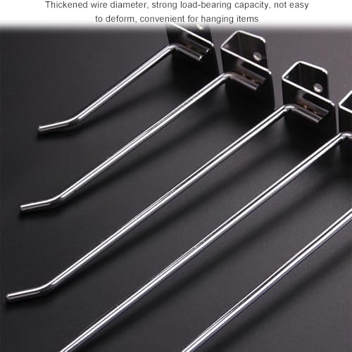 30 PCS Commercial Display Hooks for Retail Stores, 25CM Rectangular Tubing Clothing Hangers, Heavy-Duty 4mm Hooks for Maximum Support and Versatile Use