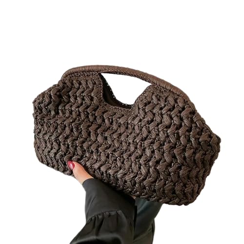 Sac paille femme embrayage rotin tissé été pour voyage et cabas