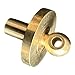 Oldpard Knifemaking DIY Tool Accessory | End Cap For the Custom Knife Handle in a Round Shape with Eyelet for Lanyard Attachment | Brass Knife Pommel with Internal Screw for M5-M6 Thread
