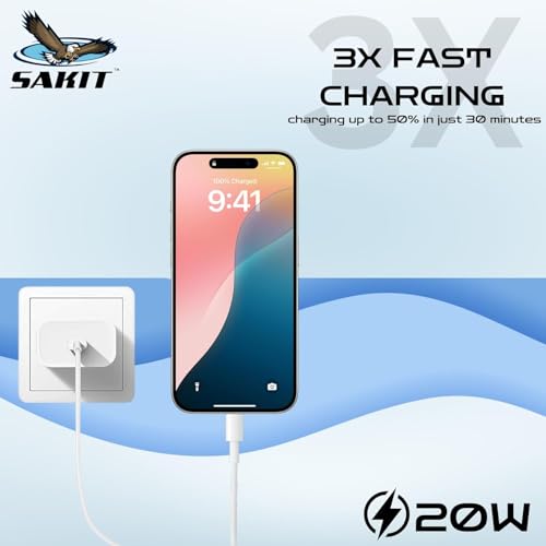 Image of RAVIAD 20W Original (MFi-Certified) Super Fast Charger Adapter Compatible with iPhone 17 Pro Max /17 Pro /17 Air /17, iPhone 16 Pro Max /16 Pro /16 Plus /16 & 15 /14 /13 /12 /11 /X /8 Series by Sakit