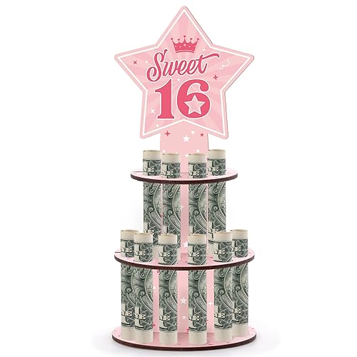 Xylolfsty Sweet 16th Birthday Money Holder Money Card for Cash Gifts for Her DIY Happy Birthday Money Gifts Idea for Girls Daughter Granddaughter Friends Party Favors