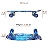Skateboards Complete 22 Inch Mini Cruiser Retro Skateboard for Kids Boys Youths Beginners #2