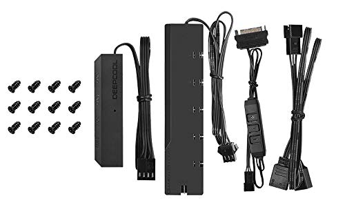 DEEP COOL CF120 Ventole per PC (3 in 1), 120mm PWM Ventola RGB Indirizzabile Silenzioso, Controllo Sincronizzato Tramite Header A-RGB 5V su MB/Controller A-RGB Incluso