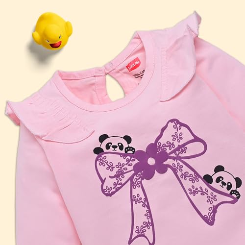 Image of LuvLap Baby Girls 100% Cotton Full Sleeve Top & Pyjama Sets, Pack Of 02