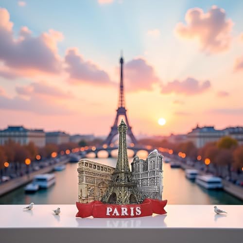 Imán para refrigerador Torre de París 3D, pack de 2 miniatura 6
