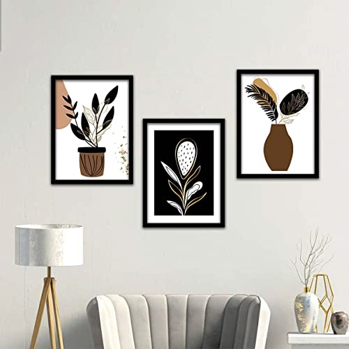 Image of kotart - Modern Art Framed Wall Posters /Paintings for Living room Bedroom Office - Wall Paintings /Hangings - Framed Wall Art Frames - Paintings for Home Decor Set of 3 (Art 6, 13x17 inch)