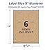 Avery Kraft Brown Round Labels, Sure Feed Technology, 3