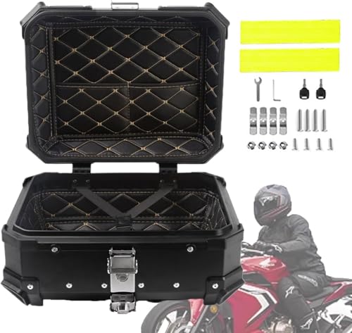 Maletero trasero de motocicleta de aluminio para transportar casco sin sufrir filtraciones