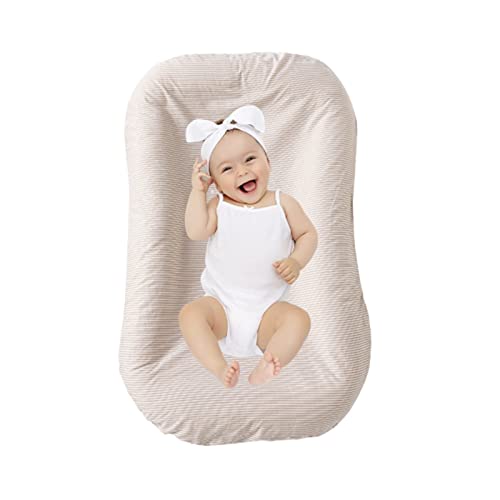 Baby Lounger Cover for Newborn Pillow Soft Organic Cotton Slipcover,Loevin Baby Nest Cover Cosleeping for Baby,Newborn Lounger for Boys & Girls-Style H