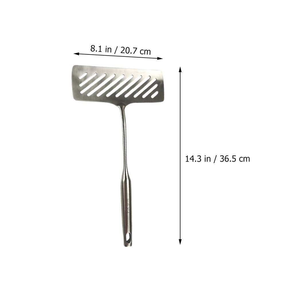 Cabilock Espátula de silicona, 1 espátula de pescado, de acero inoxidable, metal, asador, espátula, espátula, espátula, espátula, espátula, espátula, espátula, espátula, pescado, cocina, gimnasta