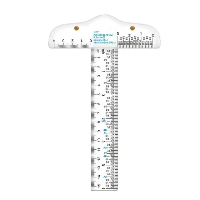 Transparent 6" Clear Acrylic T-Square Ruler, Drafting, Drafting Tools, T Ruler Transparent Crafting and Drafting Graduated T-Ruler Inch Metric