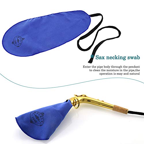 Saxophone Sax Cleaner Care Cleaning Kit,Maintenance Kit,Key Oil,Cork Grease,Swab,Cleaning Cloth,Thumb Rest,Mouthpiece Brush and More(Random Color Cloths) by ROCHIX 1890 - Image 4