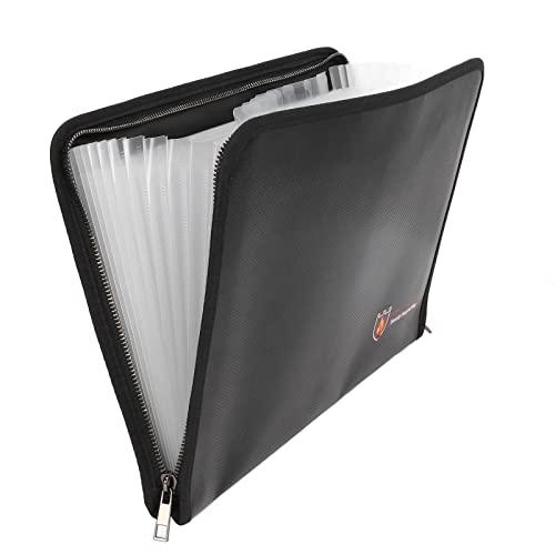 Classeur étanche noir Haofy protège-documents portable avec pages transparentes