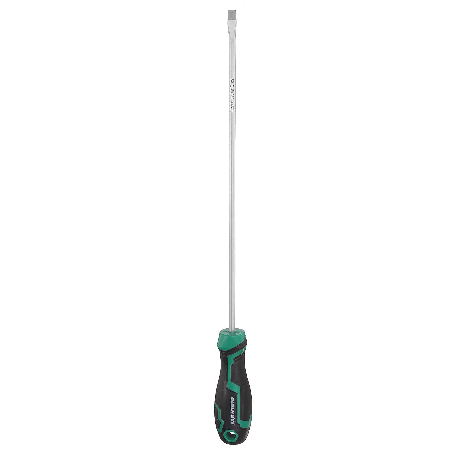 sourcing map SL5 Flat Head Screwdriver 13.6" Length S2 Steel Magnetic Slotted Screwdrivers with Ergonomics Grip for Fastening Loosening DIY Repairing