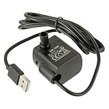 JAMHER Cat Water Fountain Pump Mini fish tank pump Crafts Plant Micro Water Pump Pet Water Fountain Pump Replacement Pump USB-1020 3.5-9V,Black