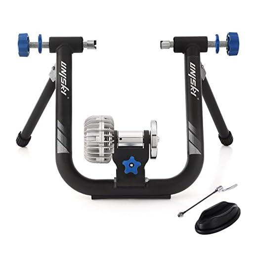Unisky Fluid Bike Trainer Stand Indoor Riding with Noise Reduction Wheel Steel Bicycle Exercise Training Stand Stationary Bike Stand