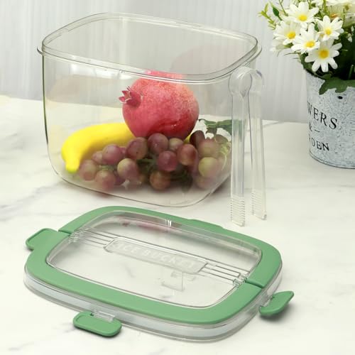 Ice Bucket with Lid and Tong, Sealed Ice Container with Handle 5L Ice Cube Storage Bin Portable Wine Bucket Multifunctional Champagne Bucket for Cocktail Freezer Bar Parties Barbeque Camping - Image 3