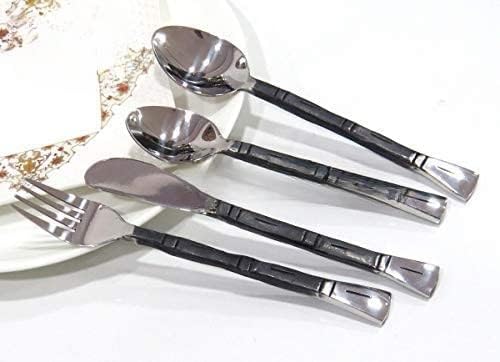 Stainless Steel Flatware Set, Medieval theme desing cultlery, Include Fork Spoon Knife Utensils for Daily Use and Party, Cutlery Set Service for 4, Safe in Dishwasher