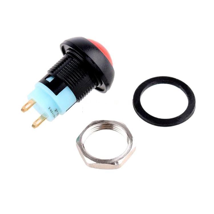 2個 PBS-33A ロックボタン ブラック 12mm 丸型ラッチングスイッチ 小型プッシュボタンスイッチ 3A 250V