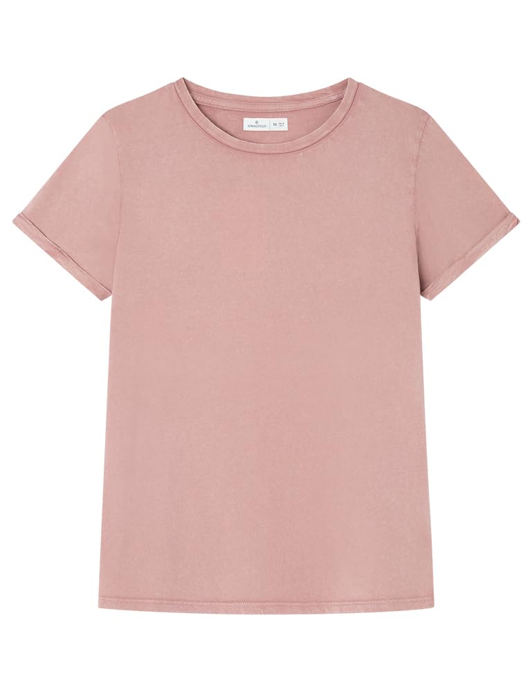 SPRINGFIELD Women's T-Shirt, Standard Pink, M
